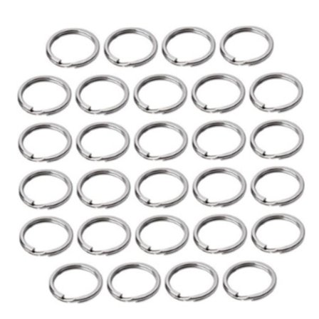 Meget holdbare nøgleringe i rustfrit stål, letanvendelig rustfri letvægtsnøgleorganisation til hjemmet, kontoret og håndværksprojekter, 