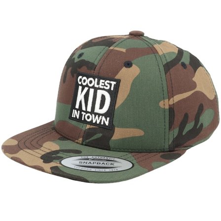 Kiddo Cap - Camo snapback Cap - Kids Coolest Kid In Town Camo Snapback @ Hatstore