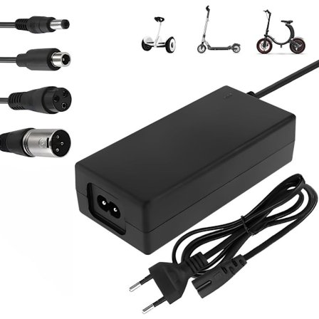 Sähköpyörän laturi - Laturi sähköpotkulaudoille - 36V/42V 2A Universaali laturi - 4 akkulaturiliittimellä - Akkulaturi