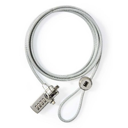 NEDIS Vajerlås Notebook Lås Siffra 1.8m - Lyreco - Datorprodukter - Kringutrustning - Vajerlås