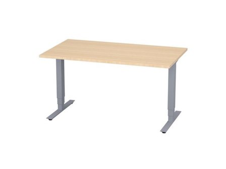 deNord Design Bord höj/sänk Pro 1400x800 björk/silver - Lyreco - Kontorsmöbler och inredning - Bord och hurtsar - Skrivbord - Höj/sänkbar