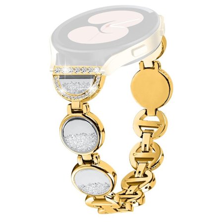 Armband med strassdekor Samsung Galaxy Watch 4 Classic (46mm) / (42mm) / (44mm) / (40mm) - Guld