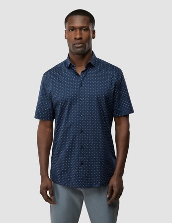 Shaping New Tomorrow - Classic Short Sleeve Shirt - Lotus Navy - Herren - Größe L