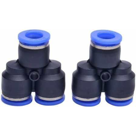 3-vägs T-koppling Luft Pneumatisk 10st Reducerande T-koppling Plast T-koppling Pneumatiska T-kopplingar för Trädgård Vattenrör Högtryck 