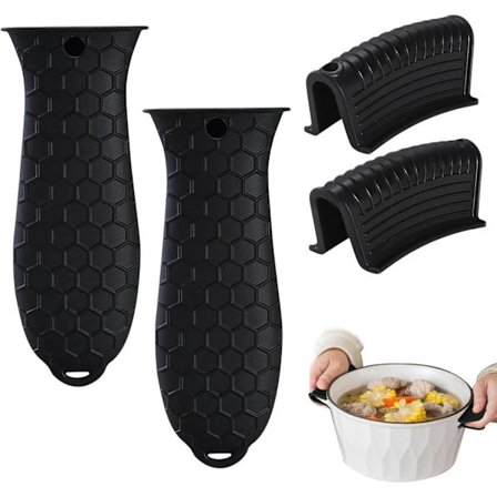 Silikonhandtagsskydd för Kastruller, Värmeisolerande Silikonhandtag, Anti-Skållningsskydd för Kastrullhandtag, Kompatibelt Ca