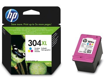 HP-304XL color-HP 304XL Trefargepatron (N9K07AE)-Printing ink, toner & paper-Blekkpatroner