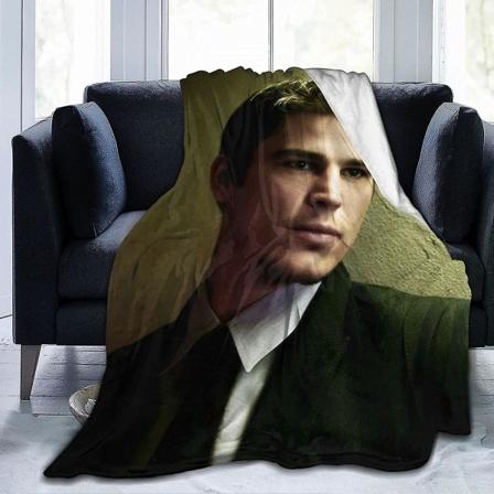 Josh Hartnett filt Ultramjuk flanellfilt 3d- print Fluffig plyschfilt Sängdekor Sängfilt för vardagsrumsrum Sovrumsinredning (3 storlekar) 80x60in 