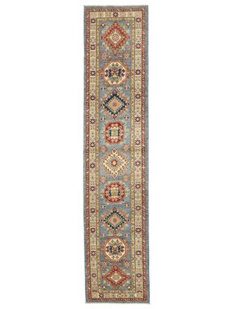 Tapis Kazak Fine 87X390 De Couloir (Laine, Afghanistan)