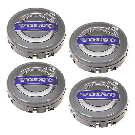 Volvo 02- 64mm 4-pakkaus Keskikupit Volvo Silver Yksi koko