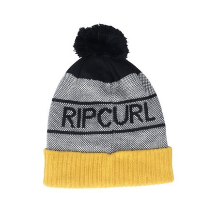 Rip Curl - Gul pom Beanie - Kids Swc Eco Tall Beanie Mustard/Grey Pom @ Hatstore