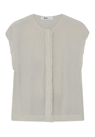 DAY Birger et Mikkelsen Kua - Sheer Fringes Blusar Dam Vit 42