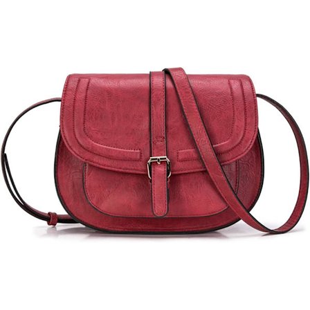 Crossbody Taske til Kvinder Lille Satchel og Skuldertaske Vintage Sadel Håndtasker Vegan Læder