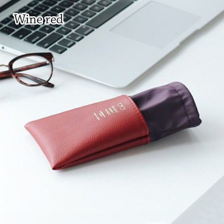 Glasögonväska Case VINRÖTT