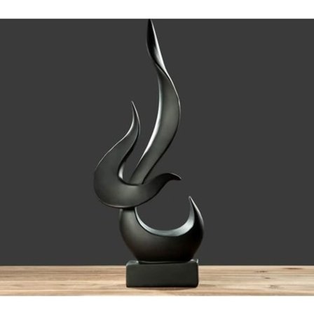 Svart Enkel Abstrakt Konst Dekoration Vinkyl Inredning Dekoration Vardagsrum Kaffebord TV-Skåp Kontorsbord