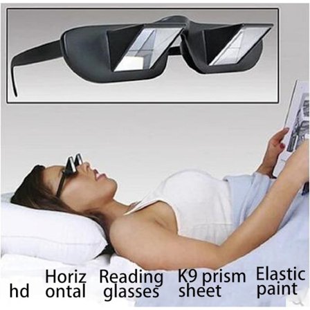 Dovne briller Spejlbriller 90 graders briller til at ligge ned og læse