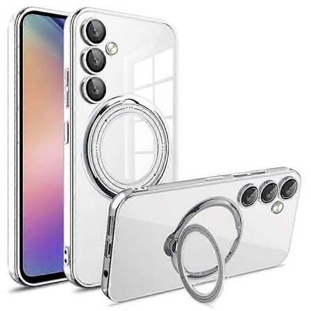 Kompatibel med Samsung Galaxy A25 5G (Global) (161.0 x 76.5 x 8.3mm) Cover Kickstand PC+TPU Magnetisk Telefon Cover