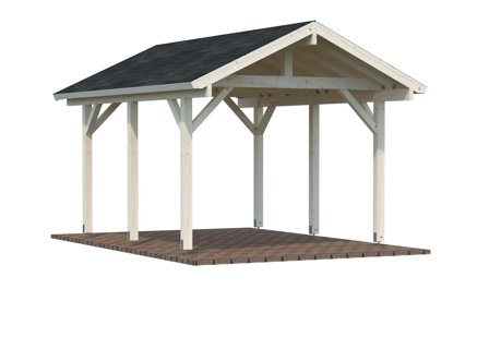 Palmako Robert Carport 16 m²/11,7 m², obehandlad, Stugor & förråd
