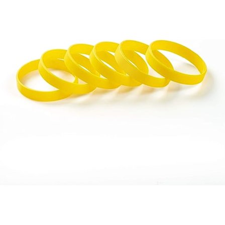 Gule engros 6 stk/pak monokrom gummibånd silikon armbånd