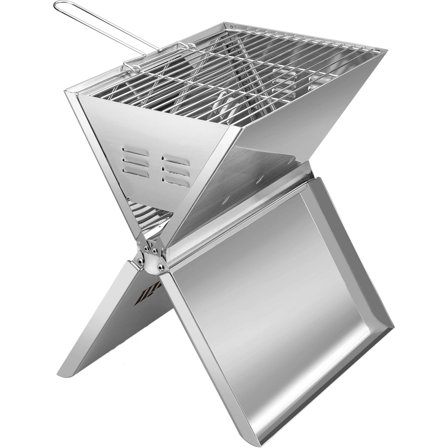 Hällmark Sammenleggbar grill, 36 x 26 cm, rustfritt stål