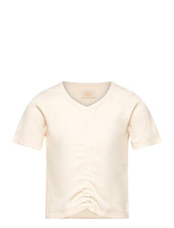 T-Shirt Ss Rib Cream Creamie