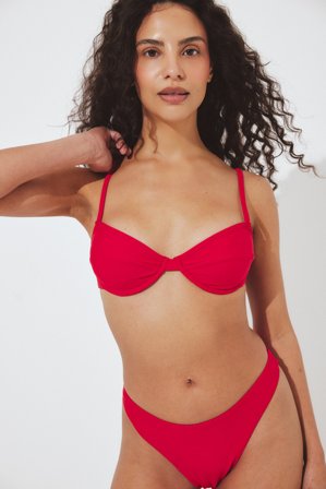 NA-KD hochgeschnittenes Bikini-Höschen - Bikinis - Rot - M