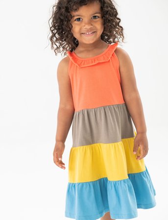 Boboli Dress With Ruffles - Blue - 98