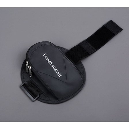 Reflekterende sportstaske med justerbar skulderrem - Løbearmbånd til mobiltelefon - Kompatibel med iPhone og Samsung - Sort