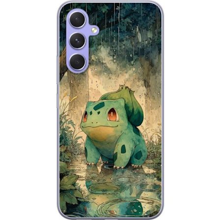 Yhteensopiva Puhelinkuori Samsung Samsung Galaxy A54 Kuvitettu vihreä hirviö sademetsäympäristössä kauniilla luontoaiheisilla väreillä, täyde