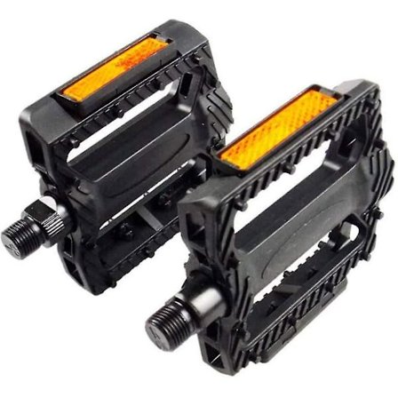 Sykkelpedaler med antislipp, slitesterke, plattformspedaler for terrengsykkel, svarte sykkelpedaler (svart) (1 stk)