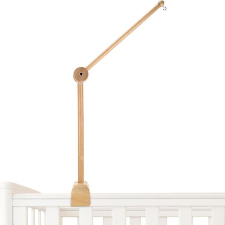 Mobilholder til babyseng, højdejusterbar mobilholder i træ, egnet til børnesenge, hængende vindspil og pusleborde