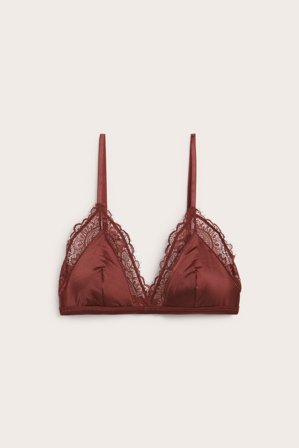 Kappahl | Bralette med spetskant | Röd