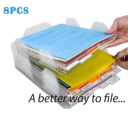 Dokumentförvaringslåda Dokumentställ Organizer Hylla Stapelbar Kompatibel med Tidskrift Papper Kontor