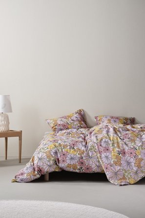 Jotex - Dynetrekk Rosa/multi - FIORI - Kjøp Enkeltseng hos Jotex