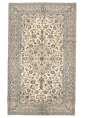 Keshan Fine Matta Handknuten 147X242 Beige/Brun Persien
