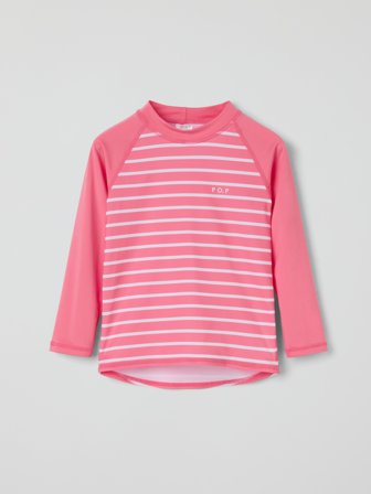 Polarn O. Pyret - Striped long-sleeved UV top - 86 - 92 - Childrenswear - pink