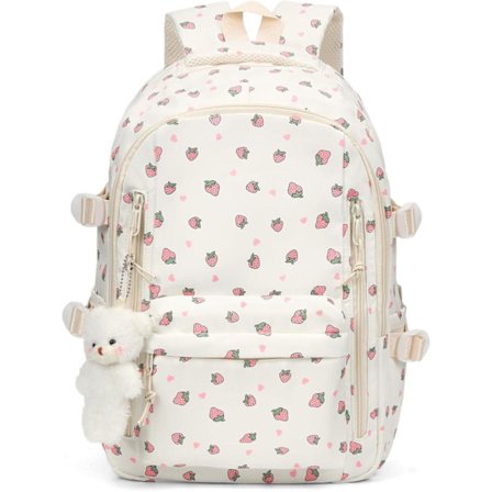 Ryggsekk for kvinner med blomstermønster – Laptopryggsekk Skolesekk for jobb og studier