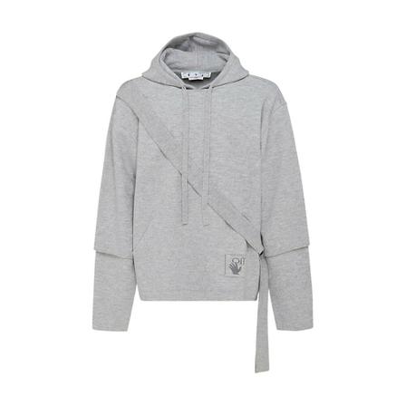 Off White Easybreezy Logo-Patch Hoodie Grå, Herre