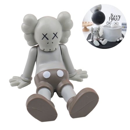 Kaws Kagepynt XX Eye Dukke Tegneserie Bagedekoration