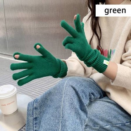 Berørbare skærmhandsker Lange håndledshandsker GRØN