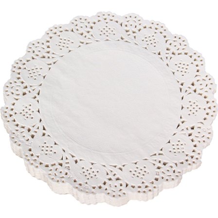 ING 140 stk. Kagebund 11 cm Rund, Dekorativt Engangsservicesæt Lavet Af Blonde Papir Til Kager, Desserter, Maddekoration Bryllup, Fødselsdag, Hvid