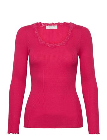 Silk T-Shirt W/ Lace Rosemunde Pink