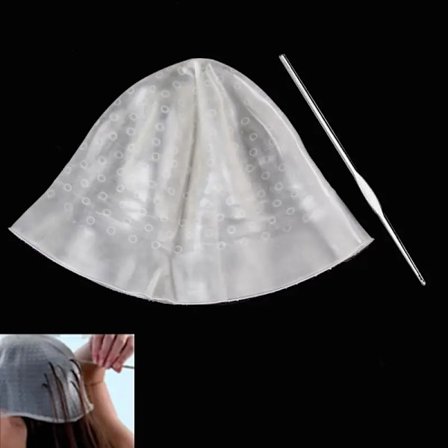 Genanvendelige Hårfarvehætter Hårfarvning Frisør Fremhævning Hårfarvehætte Krog Frosting Frisure Stylingværktøj Tilfældig Farve~00202