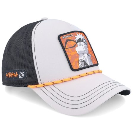 Capslab - Naruto Black/Grey A-Frame Trucker Trucker Grey Cap - @ Hatstore