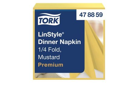 TORK Servett LinStyle senapsgul 39x39cm 50/fp - Lyreco - Kök och servering - Servetter och dukar - Servett - 3-lagers