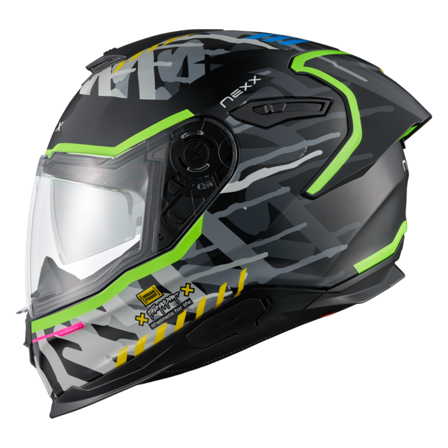 Integralhelm Nexx Y.100R Urbangram Schwarz XS