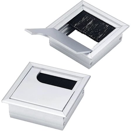 80x80 Kvadratisk Kabelgenomföring Lock Kabelgenomföring Hål Möbel Kabelorganisatör Infälld Över Skrivbord