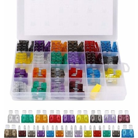 Bil Sikring Auto Mini Sikringer Assortert Sett 2A 3A 5A 7.5A 10A 15A 20A 25A 30A 35A 40A med Klips Oppbevaringsboks 242 stk, av DEBUNS