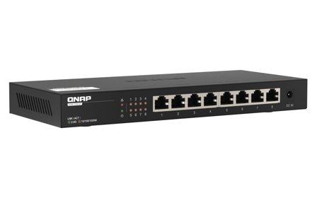 QNAP 8-porters ikke-styrt 2.5GbE switch 8x 2.5GbE RJ45