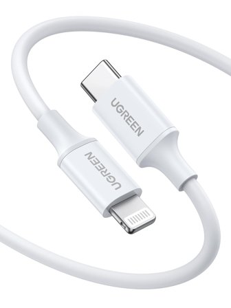 Ugreen USB-C til Lightning M/M kabel 1m hvit