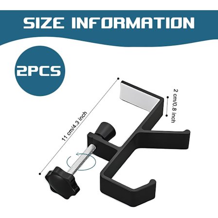 2 stk. Veske Kroker For Bord, Sklisikker Justerbar Håndveske Bordkrok, Multifunksjonell Bærbar Veske Krok, Veskeholder Med Dobbel Krok For Hengende 